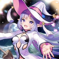 This is a pixiv picture whose title is 白魔女さん.