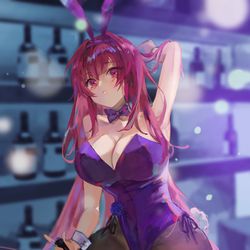 This is a pixiv picture whose title is スカサハ  （バニーガール ）.