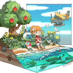 This is a pixiv picture whose title is どうぶつの森.
