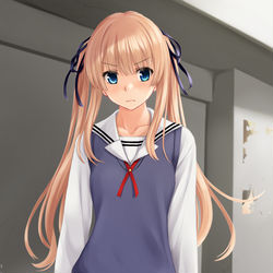 This is a pixiv picture whose title is 屋上に呼び出されたいえりり.