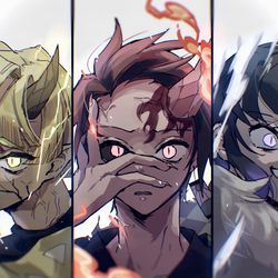This is a pixiv picture whose title is かまぼこ隊鬼化.