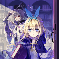 This is a pixiv picture whose title is 書庫のアリス.