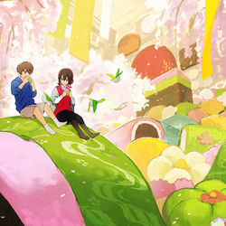 This is a pixiv picture whose title is 甘口の春.