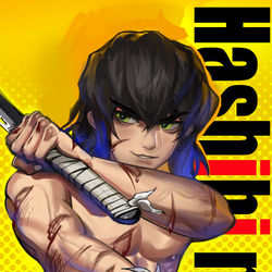 This is a pixiv picture whose title is 嘴平伊之助.
