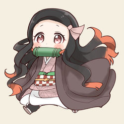 This is a pixiv picture whose title is てちてち禰豆子.