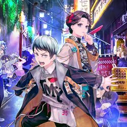 This is a pixiv picture whose title is 現代×鬼滅の刃.