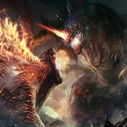 This is a pixiv picture whose title is GODZILLA vs DESTOROYAH.