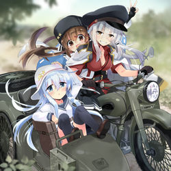 This is a pixiv picture whose title is ソ連バイクと同志たち.