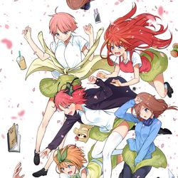 This is a pixiv picture whose title is 五等分の花嫁完結おめでとう.