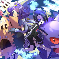 This is a pixiv picture whose title is 【ポケモン剣盾】オニオン＆アセロラ.