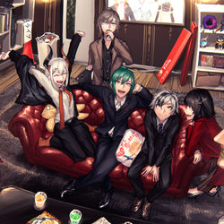 This is a pixiv picture whose title is 作戦会議！！.