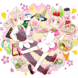 This is a pixiv picture whose title is 【#ぽかぽか春の鏡音まつり】.