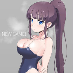 This is a pixiv picture whose title is 趣味のコスプレの体作りのため近所のプールでひと泳ぎしたひふみ先輩.