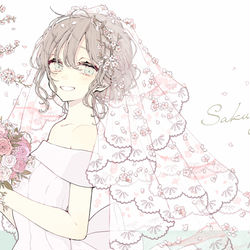 This is a pixiv picture whose title is 桜のベール.