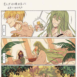 This is a pixiv picture whose title is 4日間.