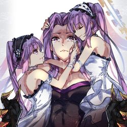This is a pixiv picture whose title is 【ゴルゴン三姉妹】.