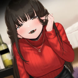 This is a pixiv picture whose title is 先輩に大人のチョコをしこたま食わされて僕の理性はもう限界です.