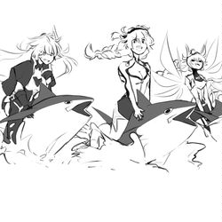 This is a pixiv picture whose title is 5 tuna guardians.