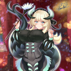 This is a pixiv picture whose title is ドラゴンメイド・チェイム.