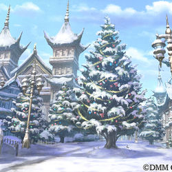 This is a pixiv picture whose title is ［仕事絵］あやかしランブル！_クリスマスの町.