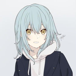 This is a pixiv picture whose title is 白パーカー.
