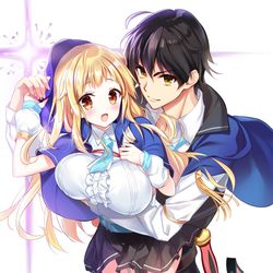 This is a pixiv picture whose title is 『だから俺は魔力供給を断れない』2巻.