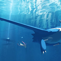 This is a pixiv picture whose title is 海を駆ける.