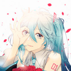 This is a pixiv picture whose title is miku.