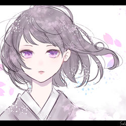 This is a pixiv picture whose title is ほぼ黒髪着物な女の子まとめ３.