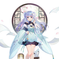 This is a pixiv picture whose title is 春と詩と少女.
