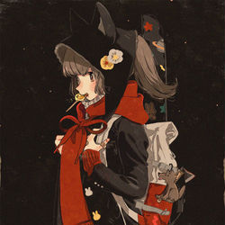 This is a pixiv picture whose title is おにごっこ.