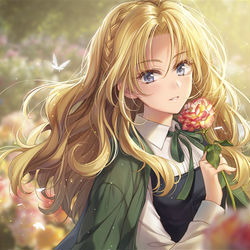 This is a pixiv picture whose title is 金髪少女.