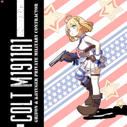 This is a pixiv picture whose title is M1911A1.