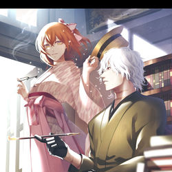 This is a pixiv picture whose title is 探偵ヱドモン　.