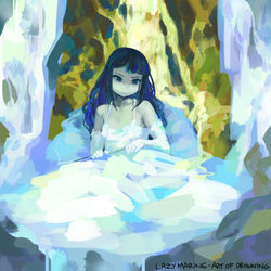 This is a pixiv picture whose title is Lazy Marine - Art of Drowning.