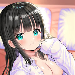 This is a pixiv picture whose title is ダボダボのワイシャツ着てる女の子すき.