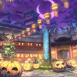 This is a pixiv picture whose title is ［仕事絵］あやかしランブル！_町の広場.