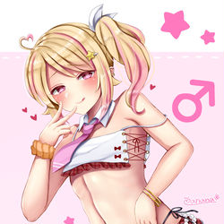 This is a pixiv picture whose title is ギャル男の娘♥.