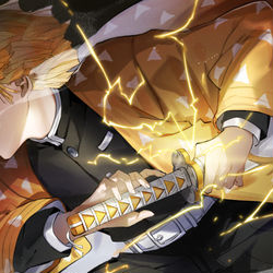 This is a pixiv picture whose title is 霹靂一閃.