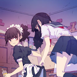 This is a pixiv picture whose title is 片付けてるんですから.