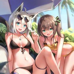 This is a pixiv picture whose title is フブキとまつり.