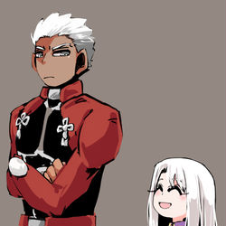 This is a pixiv picture whose title is アーチャーとイリヤスフィール.