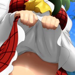 This is a pixiv picture whose title is 東方黒タイツ+東方セーラー服with黒タイツSPECIAL.
