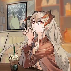 This is a pixiv picture whose title is Cafe.