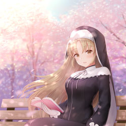 This is a pixiv picture whose title is さくらの日　シスター・クレアさん.