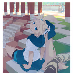 This is a pixiv picture whose title is 井戸端道.