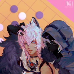This is a pixiv picture whose title is 下棋.