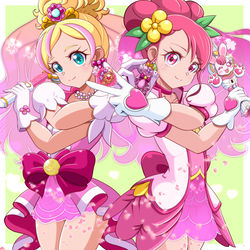 This is a pixiv picture whose title is 重なる二つの花.