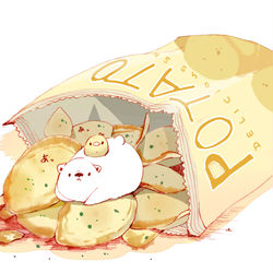 This is a pixiv picture whose title is くまポテト.