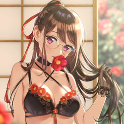 This is a pixiv picture whose title is 椿.